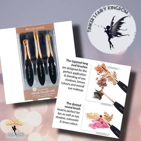 BrushWorks 3pcs HD Oval Detail Brush Set £2.99