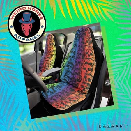 Gay Pride Rainbow Skulls Car Seat Covers £45