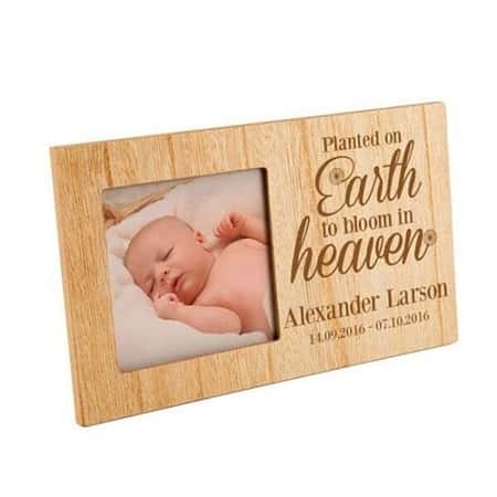 £17.99 - Free UK Delivery - Planted on Earth to Bloom in Heaven Baby Memorial Frame