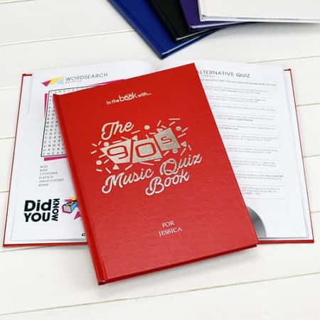 £27.99 - Free UK Delivery - 1990s Music Quiz Book Personalised