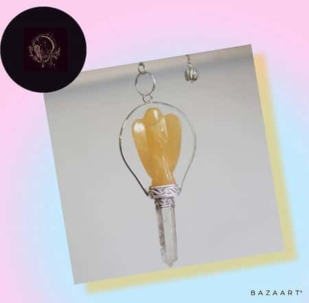 Yellow Quartz Angel Pendulum Store/Pendulums & Divination £14.00 In stock: 3 available