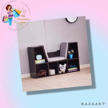 6-Cubby Kids Bookcase, Multi-Purpose Storage Organizer Cabinet Shelf for Children Dark Brown £84.99