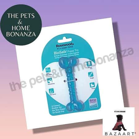 Bone, Blue) Rosewood Biosafe Puppy Dog Toys £5.77