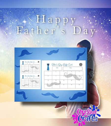 #904 - Father's Day blind / raffle Cards 20 numbers - Uncut x 2 £1.20