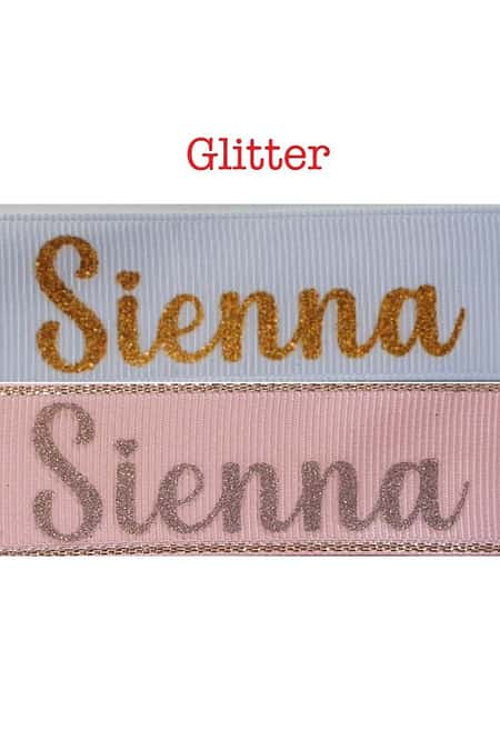 Glitter Personalised Dummyclips, Paciclips, Tubieclips