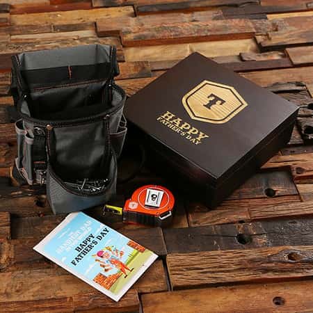 £59.99 - Free UK Delivery - Personalised Tape Measure & Tool Belt Gift Set