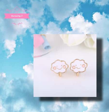 Smiley Clouds Clip on Earrings £9.95