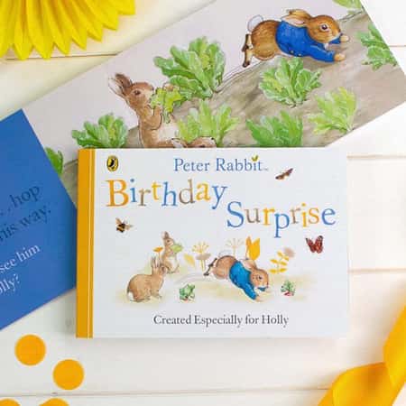 £21.99 - Free UK Delivery - Personalised Peter Rabbit ‘Birthday Surprise’ Board Book