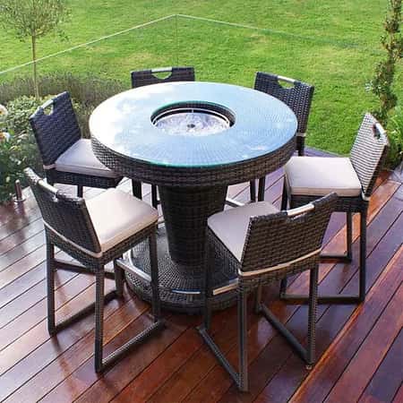 SAVE - Maze Rattan 6 Seat Bar Set with Ice Bucket