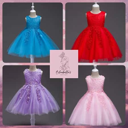 Kids Girls Bridesmaid Dress Baby Flower Bow Princess Party Wedding Tutu Dresses £31.99