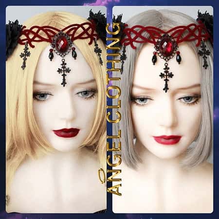 GOTHIC BLOOD RED HAIRBAND £8.99 8 AVAILABLE
