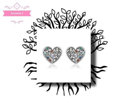 Tree of Life Jewelled 925 Sterling Silver Stud Earrings £21.95