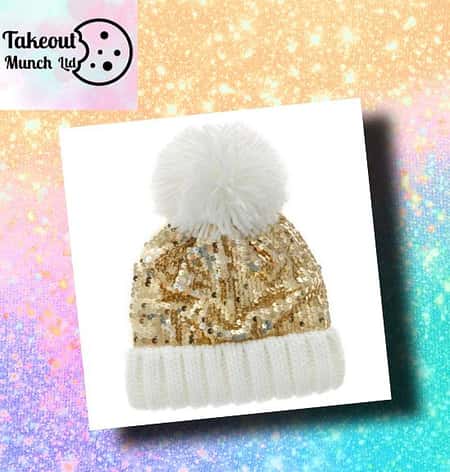 GIRLS GOLD SEQUIN HATS £6.60