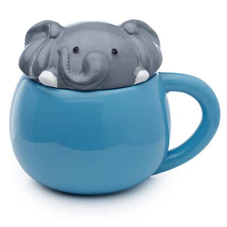 £12.99 - Free UK Delivery - Peek A Boo Lidded Elephant Mug