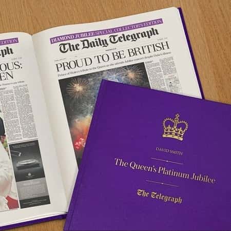£55.99 - Free UK Delivery - Telegraph Queen Elizabeth Jubilee Newspaper Book