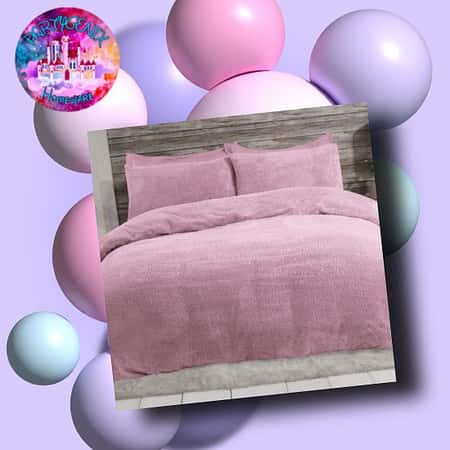 TEDDY DUVET SET MAUVE From £24.00