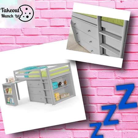 Elena Single (3') Mid Sleeper Bed with Shelves - choice of colour Normally £900.00 Now £750.00