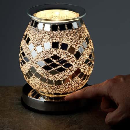 £29.99 - Free UK Delivery - Diamond Mirror Touch Operated Wax Melt Warmer Lamp