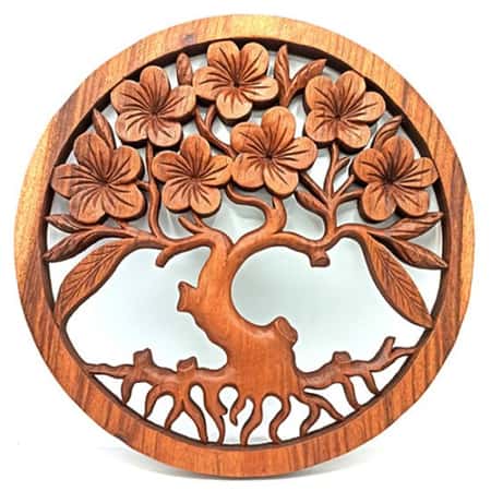 £55.99 - Free UK Delivery - Frangipani Tree of Life Wall Art - 40cm