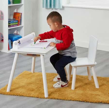 £49.99 - Free UK Delivery - White Writing Multi-Purpose Table and Chair Set