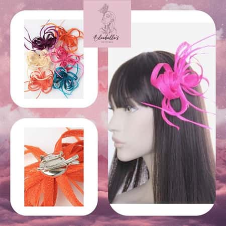 Style Oriel, Sinamay fascinator on a clip and brooch pin. £14.99