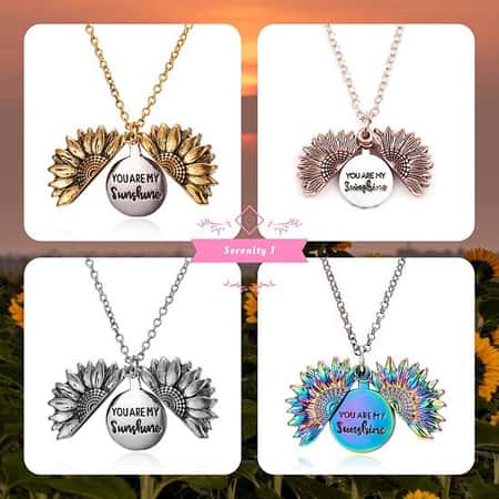 Hidden Message Sunflower Necklace £10.95