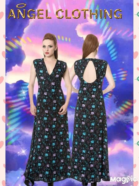 BANNED DARING DOODLE CAT MAXI DRESS £35.99 1 AVAILABLE
