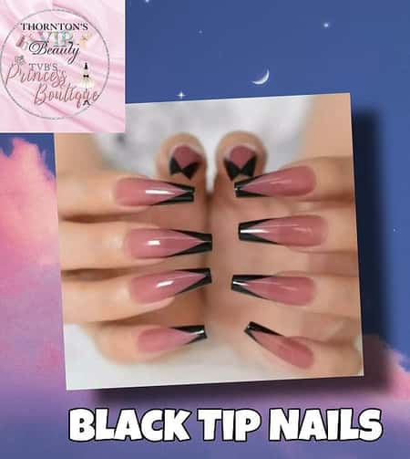 Black Tip Nails £11.99