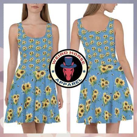Sunflowers & Bees Skater Dress £42