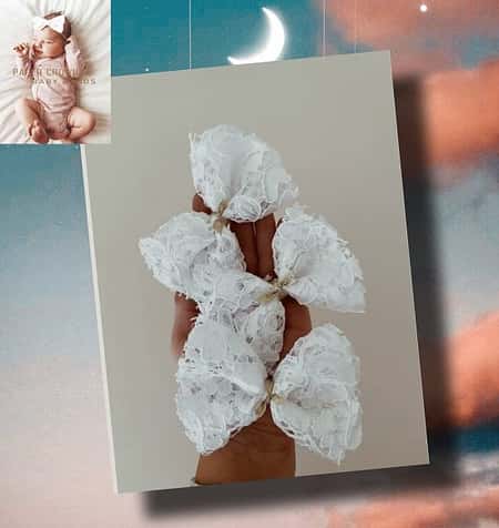 Seashell Lace Bow £4.50