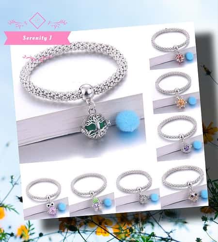 Aromatherapy Locket Elasticated Bracelet - 12 Designs £9.95