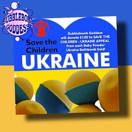 UKRAINE APPEAL BATHBOMB - BABY POWDER* SPECIAL OFFER £3.95