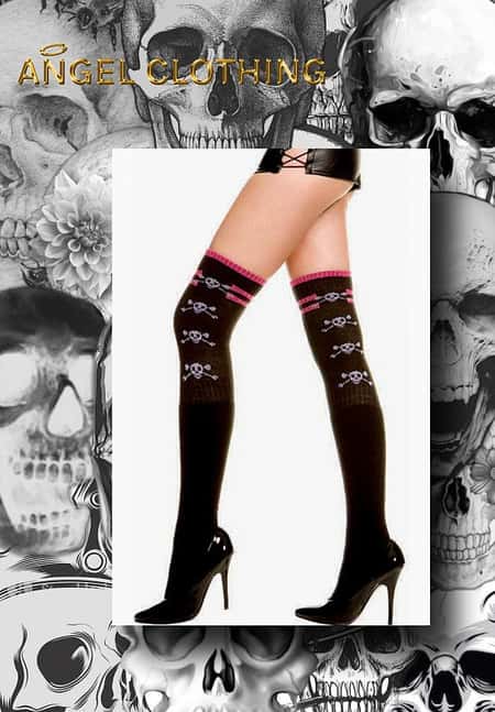 MUSIC LEGS SKULL THIGH HIGHS Now £4.99 Were £12.99  2 AVAILABLE
