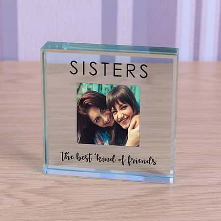 Sisters Photo Glass Token