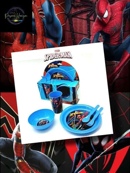 Kids Marvel Spiderman 5Pc Breakfast Set Plate Tumbler,Bowl & Cutlery £19.99