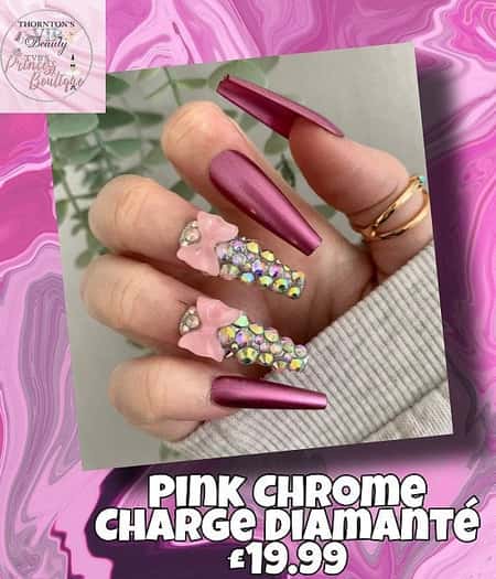 Pink Chrome Charge Diamanté £19.99