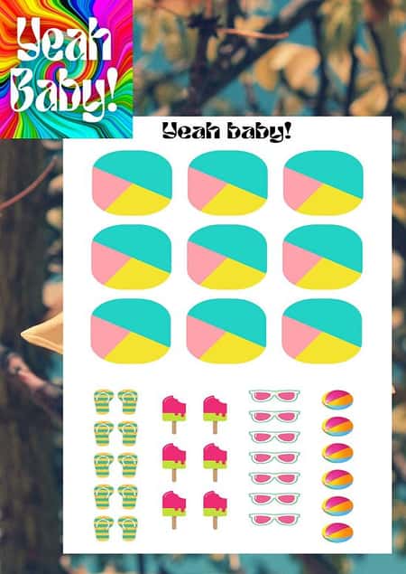Summer Daze Nail Decals £2.25