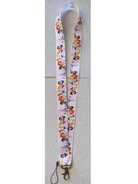 Adults Girls Disney Princess Lanyard Id Badge Holder Or wriststrap Keyfob