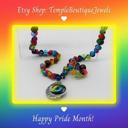 Happy Pride Month! Rainbow Necklaces for sale!