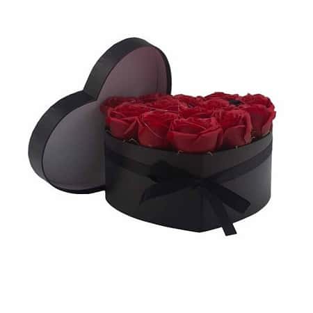 13 Red Roses Heart Soap Flower Gift Bouquet