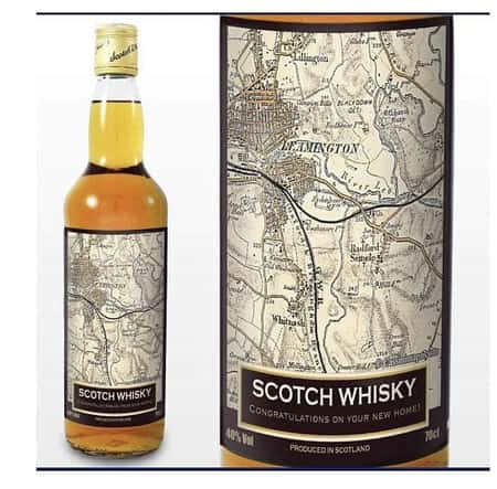 personalised 1896 - 1904 revised new map whisky