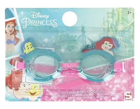 Official Disney Princess Ariel 3D Character Fully Adjustable Swimming Goggles