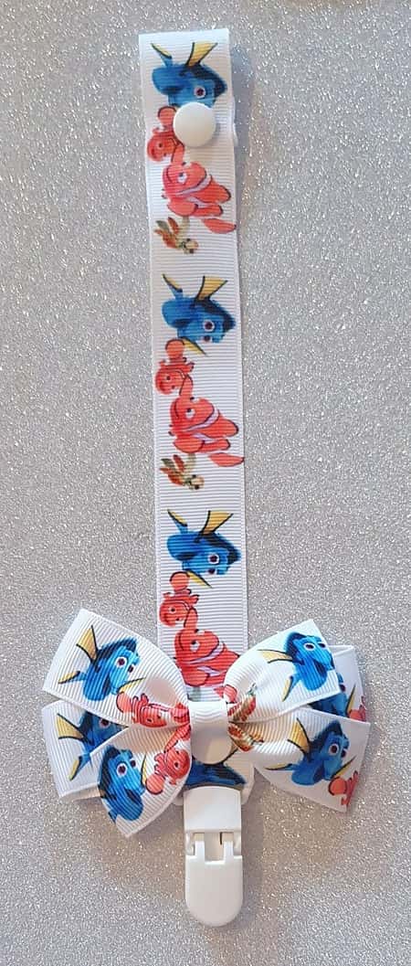 Finding Nemo Bow Dummyclip Pacifier Strap