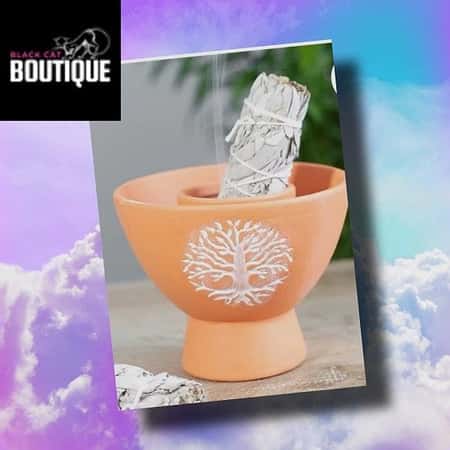 Tree of Life Terracotta Smudge Bowl £15.99