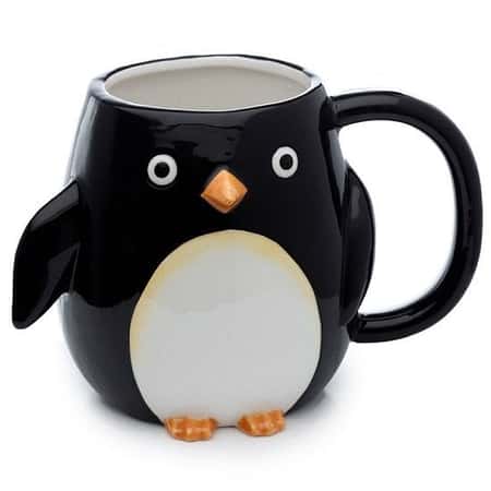 Penguin Shaped Ceramic Handle Mug