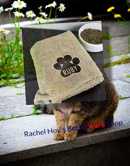 Personalised Paw Print Brown Microfiber Pet Towel £ 16.99