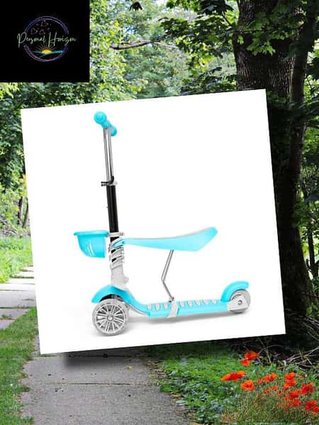 (Blue) CMY 3-In-1 Outdoor Kids Push ScooterRemovable Seat £49.99