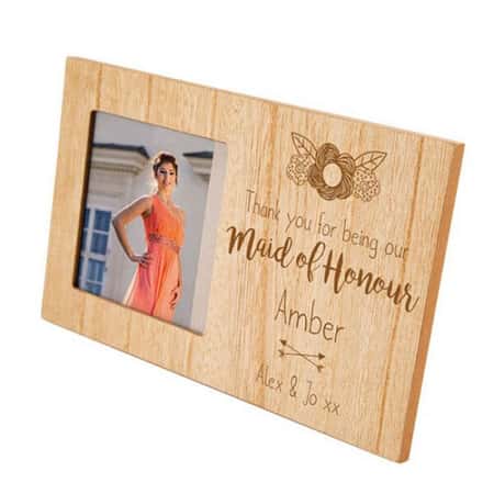 Maid of Honour Engraved Photo Frame