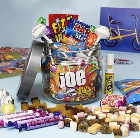 Born In The 70's Retro Sweet Jar