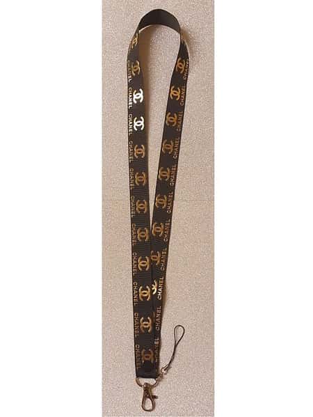 Adults Childs Black and Gold CC Lanyard Id Badge Holder Or Wriststrap Keyfob
